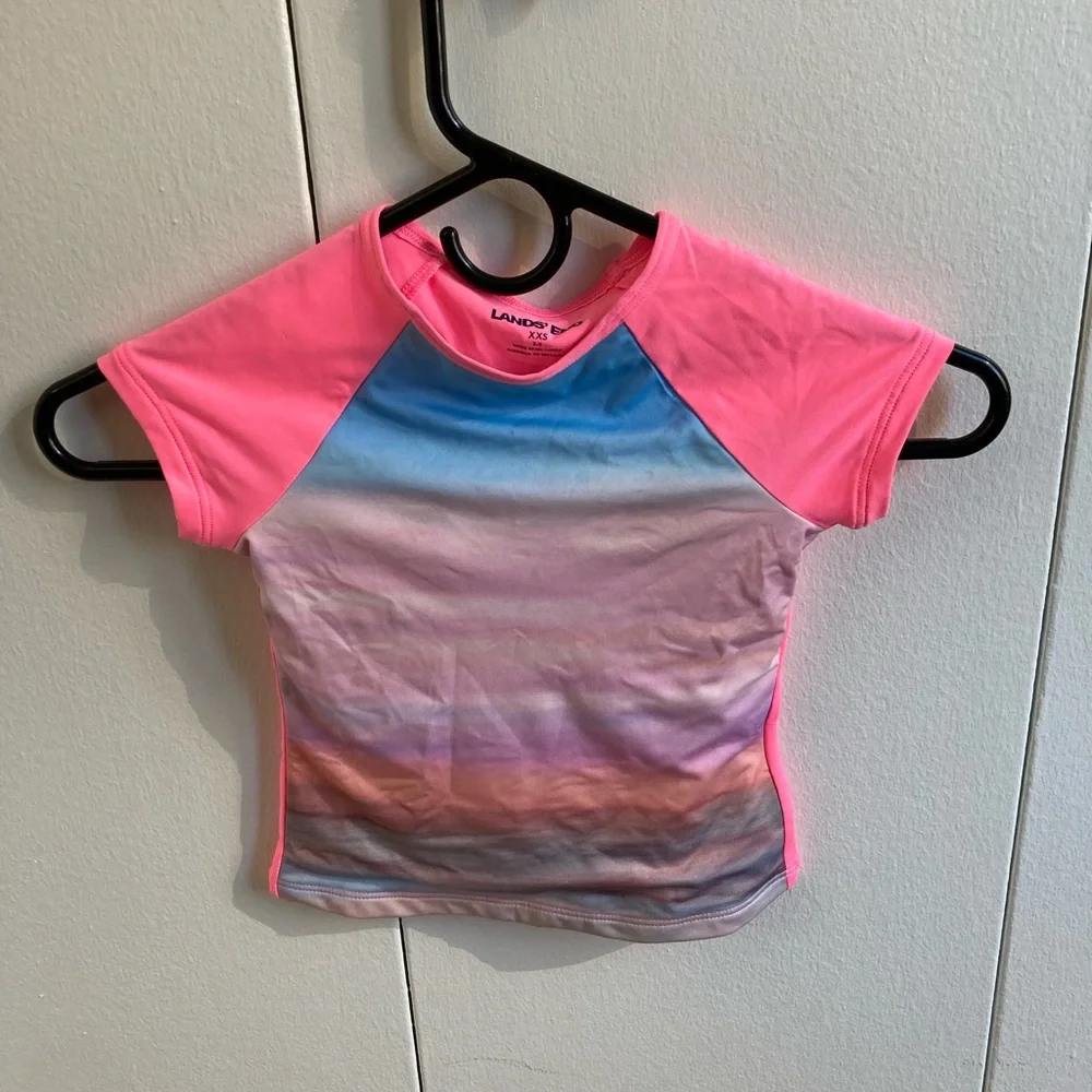 Lands End Rash Guard Swim Suit